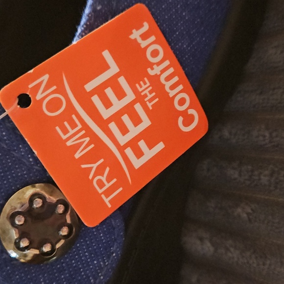 Girls Denim Blue Mary Jane Shoes with Velcro Strap Cushion Memory Foam Insole 5 - Picture 6 of 6